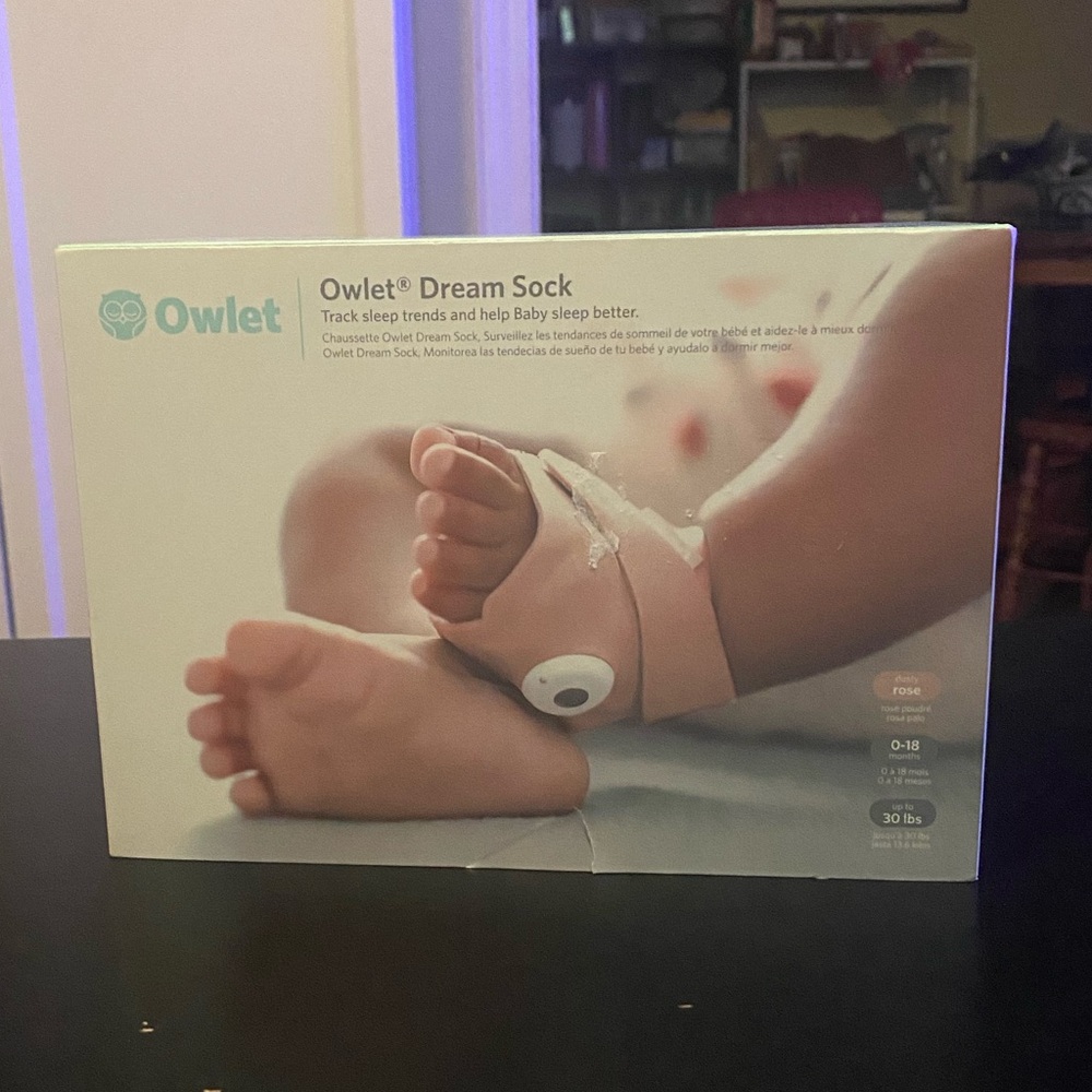 Open Box Dusty Rose Color Owlet Dream Sock